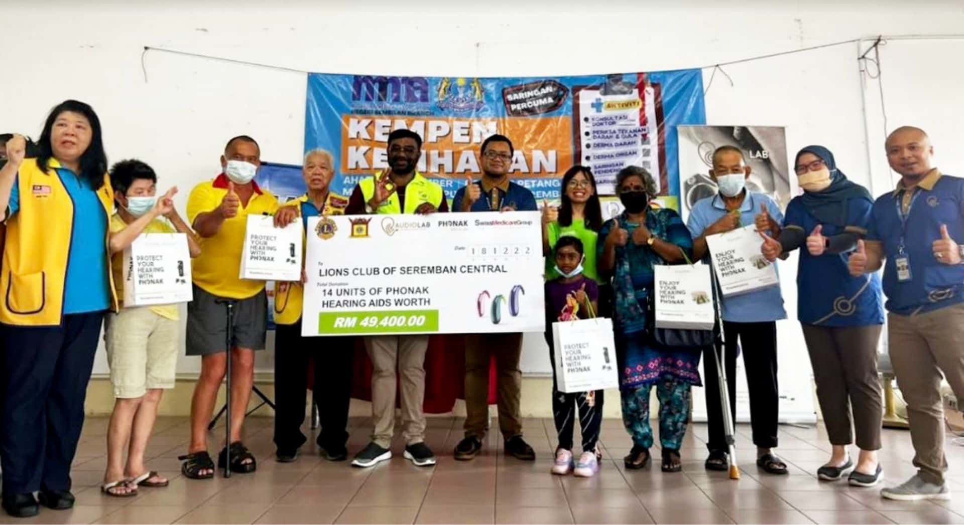 Audiolab and Lions Club donate hearing aids worth RM 49,400